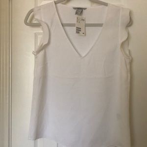H&M flutter sleeve blouse